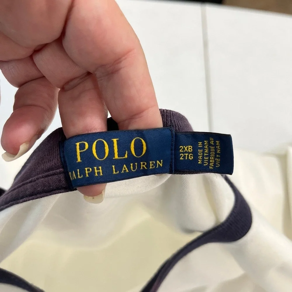 Polo Ralph Lauren Pocket Tee Shirt Men 2XB Colorblock Logo Casual Streetwear‎